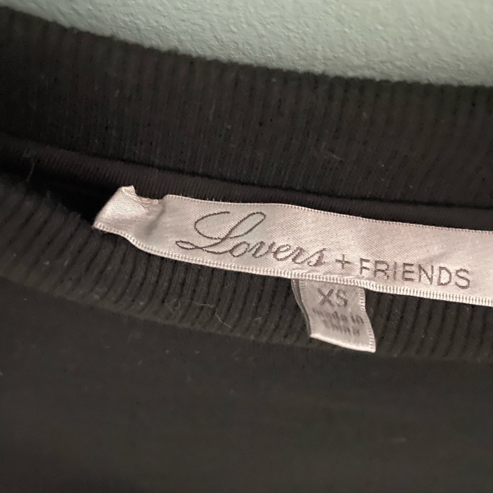 Lovers + Friends black sweatshirt dress! Put on a jean jacket, sneaker, done!